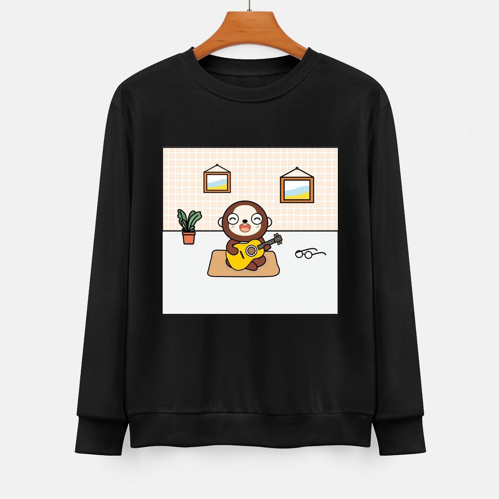 Front Patterned Long Sleeve TopPremium Unisex
